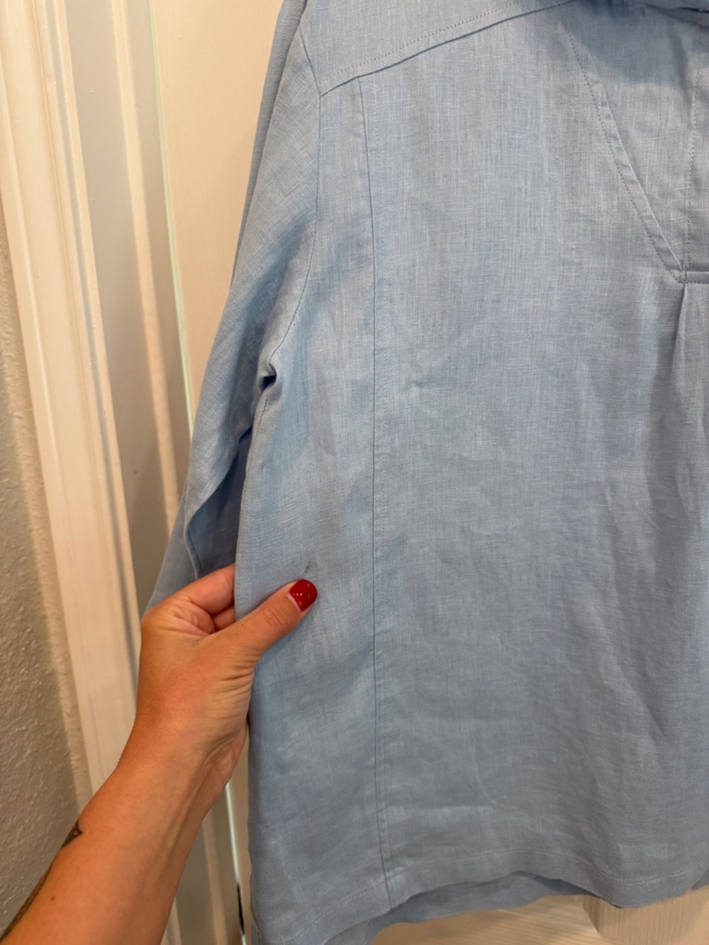 Lintico shawl collar linen blouse - Picture 5 of 9